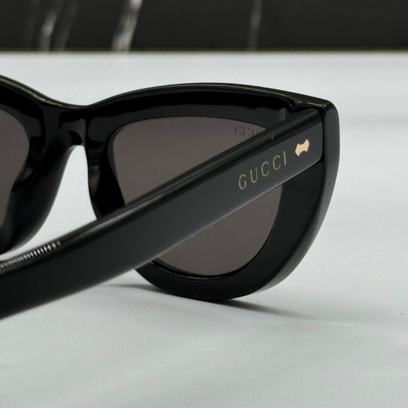 NEW GG1521S 001 GUCCI BLACK GREY CAT EYE WOMEN GUCCI SUNGLASSES - Picture 9 of 13